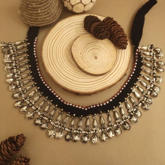 Afghan Kuchi Choker Necklace, Choker Necklace, Kuchi Jewelry, Ethnic Necklace - Picture 4 of 7